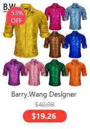 Barry.Wang Nouveauté Soie Hommes Cravate Mouchoir Boutons de Manchette Ensemble Jacquard Animal Dinosaure Chauve-Souris Gravat Cravate Pour Homme Mariage Affaires