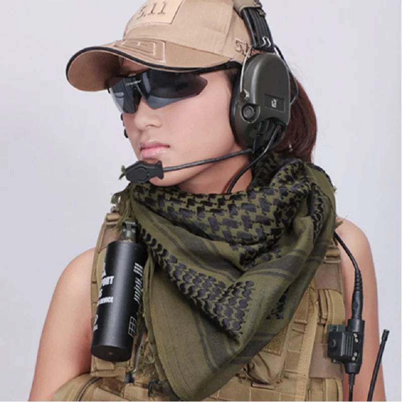 Écharpe tactique légère unisexe à franges pour le désert arabe, écharpe tactique douce pour hommes et femmes, turban militaire, châle, douleur militaire Airsoft