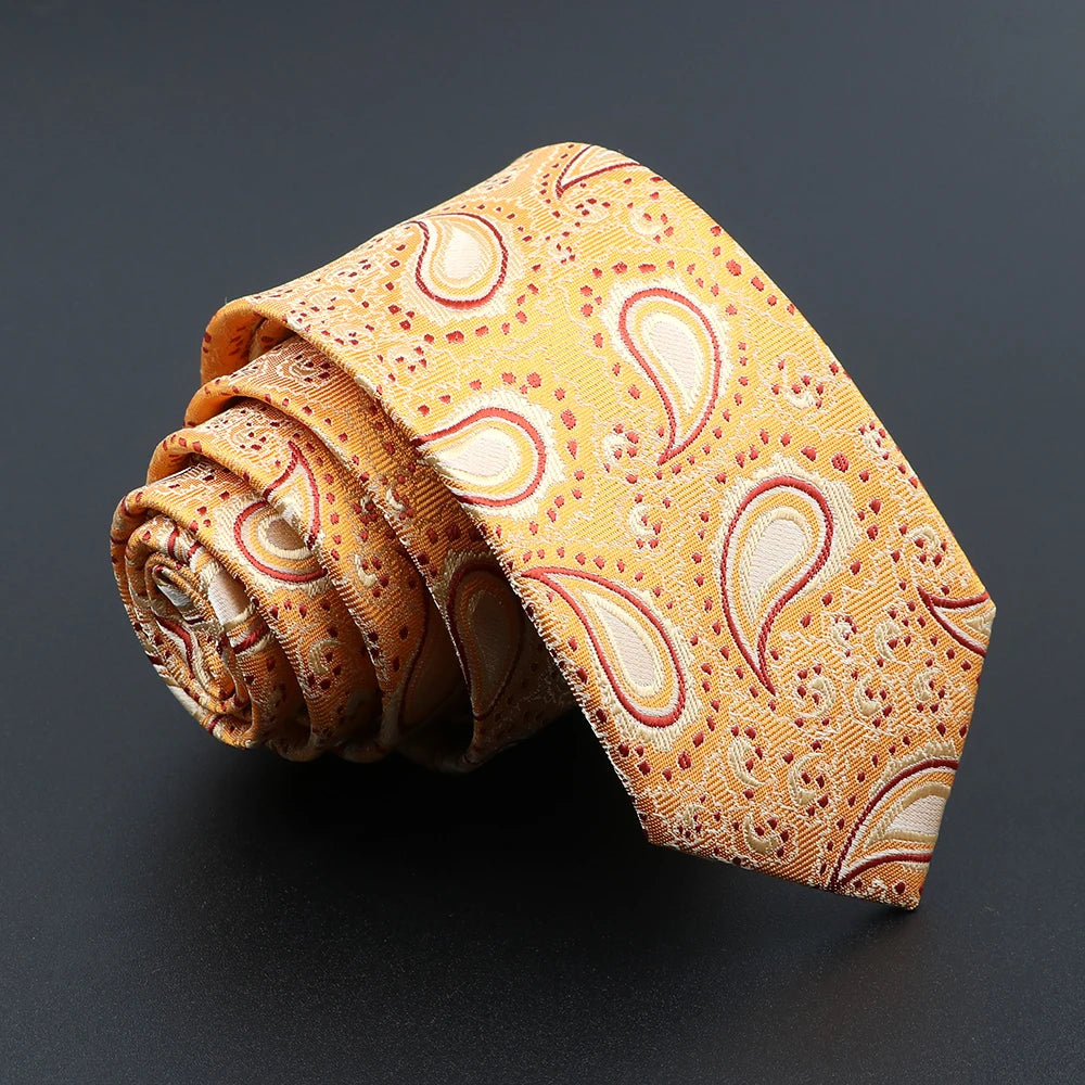 26 Styles Men's Jacquard Novelty Ties Skinny Floral Paisley Striped Necktie Business Narrow Suit Shirt Daily Wear Accessories