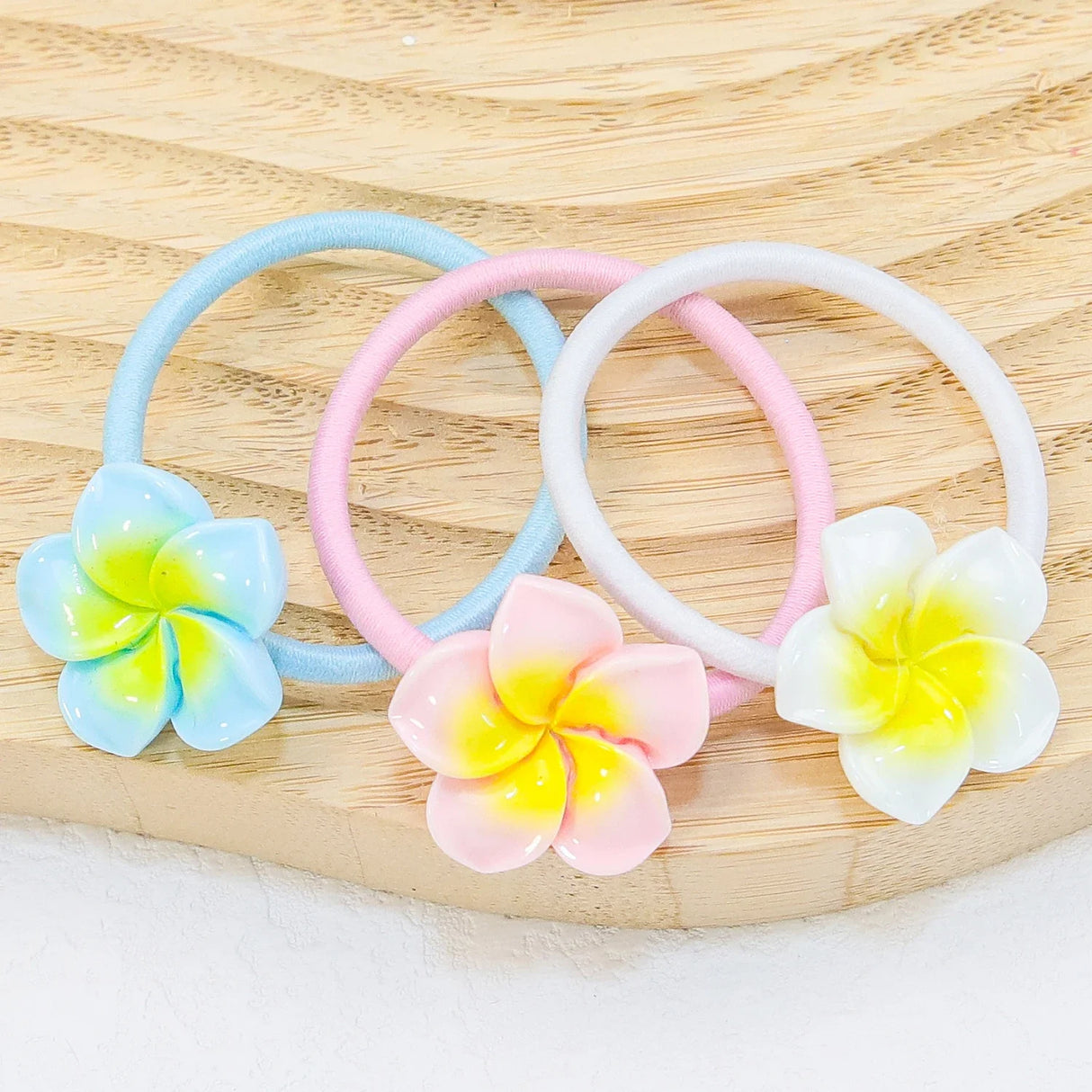 Girls Elastic Hair Ties Flower Hairbands Ponytail Holder Headbands Kids Floral Scrunchies Women Hair Accessories