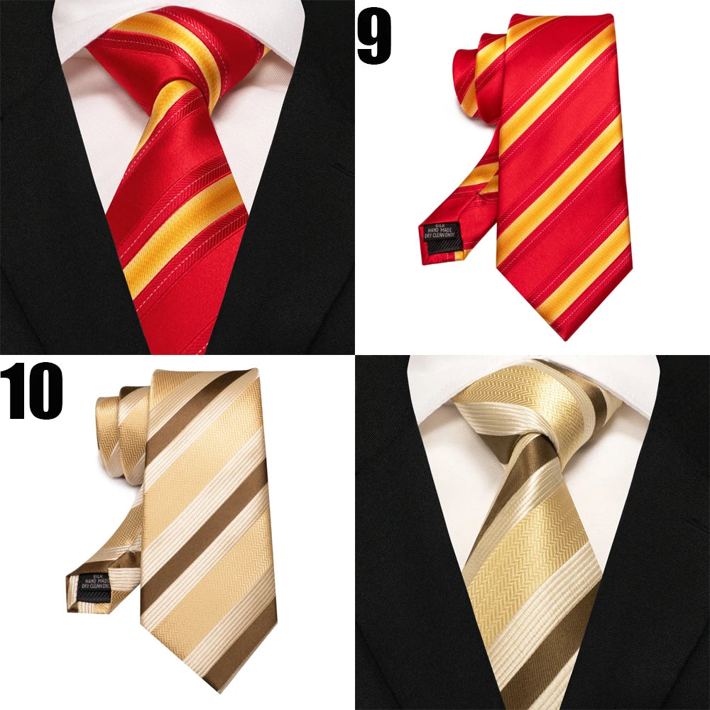 Cadeaux pour hommes EASTEPIC : cravates rayées, cravates rouges pour messieurs en vêtements raffinés, accessoires à la mode pour les occasions sociales