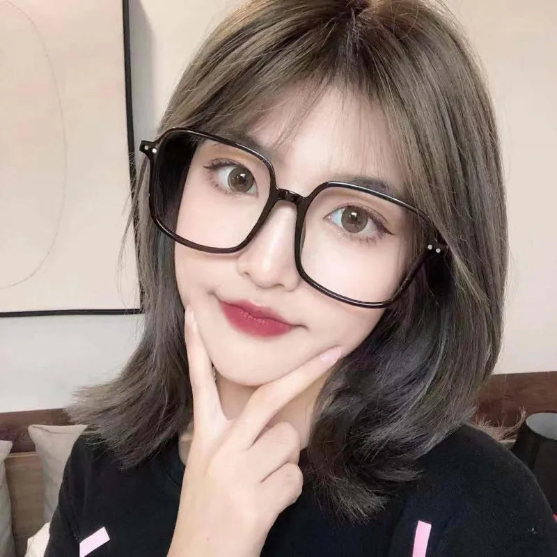 Blue Light Blocking Men Women Glasses Fashion Square Shape Big Size Glass in Trend Trendy Glasses Frame Women