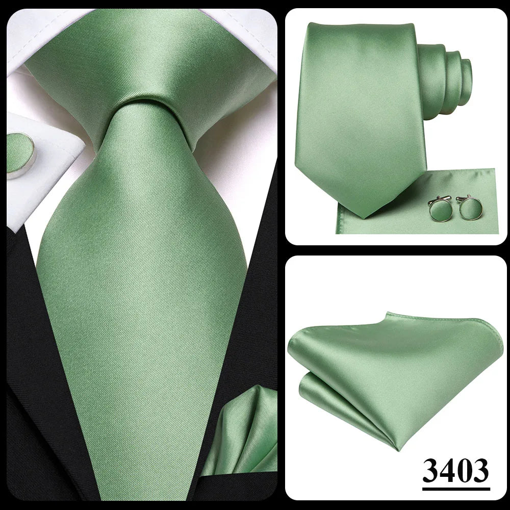 Hi-Tie Cravate de mariage en soie pour homme, motif cachemire, couleur unie, rose, corail, design tendance, qualité, mouchoir, bouton de manchette, fête d'affaires