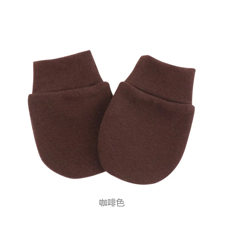 Bonnet pour nouveau-né avec gants, bonnet chaud en coton pour enfants, accessoires pour enfants, bonnet de nuit pour bébés de 0 à 6 mois, automne et hiver