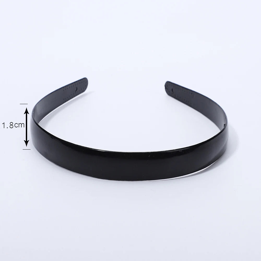 1 Piece Simple Women Headbands Fashion Head Band for Girls Solid Black Color Casual Hair Accessories Plastic Headbans Wholesale