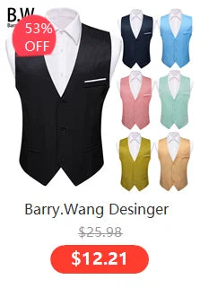 Barry.Wang Nouveauté Soie Hommes Cravate Mouchoir Boutons de Manchette Ensemble Jacquard Animal Dinosaure Chauve-Souris Gravat Cravate Pour Homme Mariage Affaires
