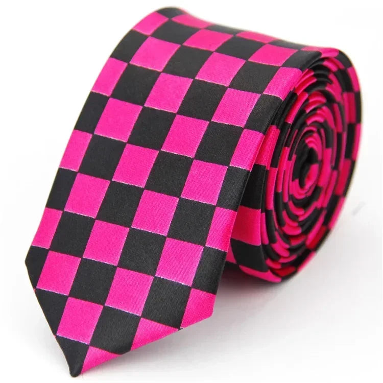 Narrow Ties for Men Women 5cm (2") Skinny Wedding Black Blue Red Pink White Purple Green Gray Piano Skull Slim Necktie