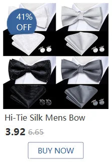 Hi-Tie Marque Soie Pré-noué Homme Nœud Papillon Mouchoir Boutons de Manchette Ensemble Nœud Papillon pour Homme Jacquard Solide Cachemire Floral Mariage Cadeau d'Affaires