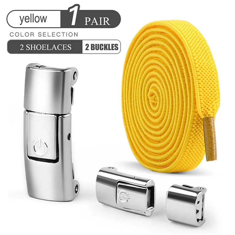 Lacets élastiques sans nœuds pour chaussures de sport, 8 mm, plats et larges, pour enfants et adultes