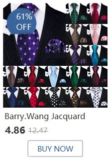 Ensemble élégant de cravates et boutons de manchette en soie à fleurs multiples pour homme, cravate jacquard à fleurs pour mariage, entreprise, fête, événement, Barry.Wang
