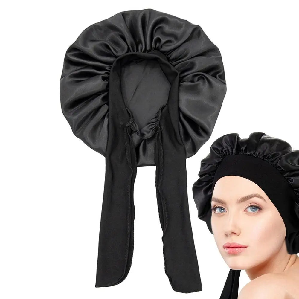 Bonnet de nuit en satin pour femme et homme, bonnet de nuit unisexe, bonnet de douche