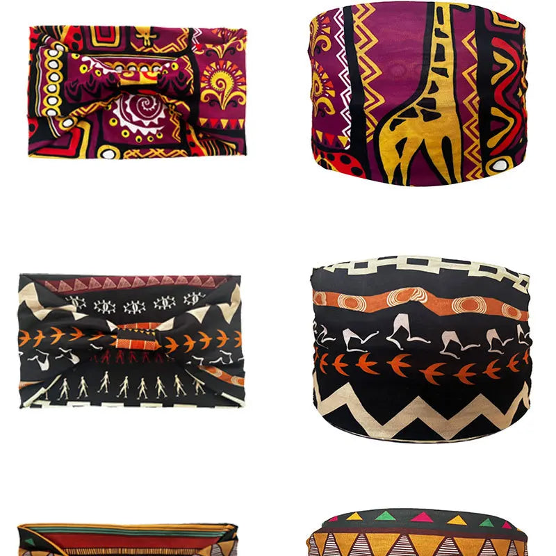 Boho Headbands For Women Fashion Wide Headscarf Bohemian Yoga Workout Head Bands Hair Accessories Band
