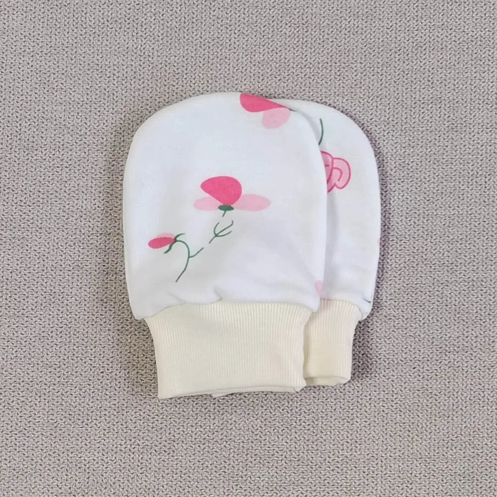 Lot de 5 paires de gants pour nouveau-né, moufles anti-rayures, en coton, unisexes, pour garçons et filles, de 0 à 3 mois