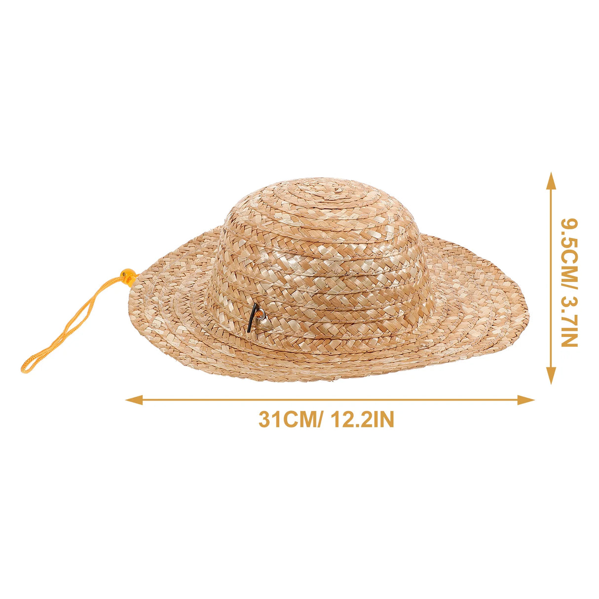 Children's Straw Hat Western Party Decorations Kids Hats Summer Beach Themed Favors with Brim