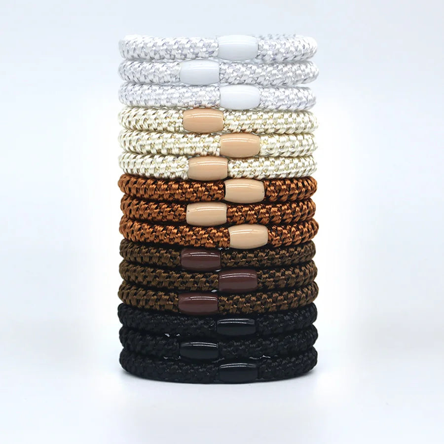 Hair Ties for Girls Women, 15 Pcs Elastics Hair Bands Ponytail Holders for Thick Hair, No Damage No Crease Hair Elastics