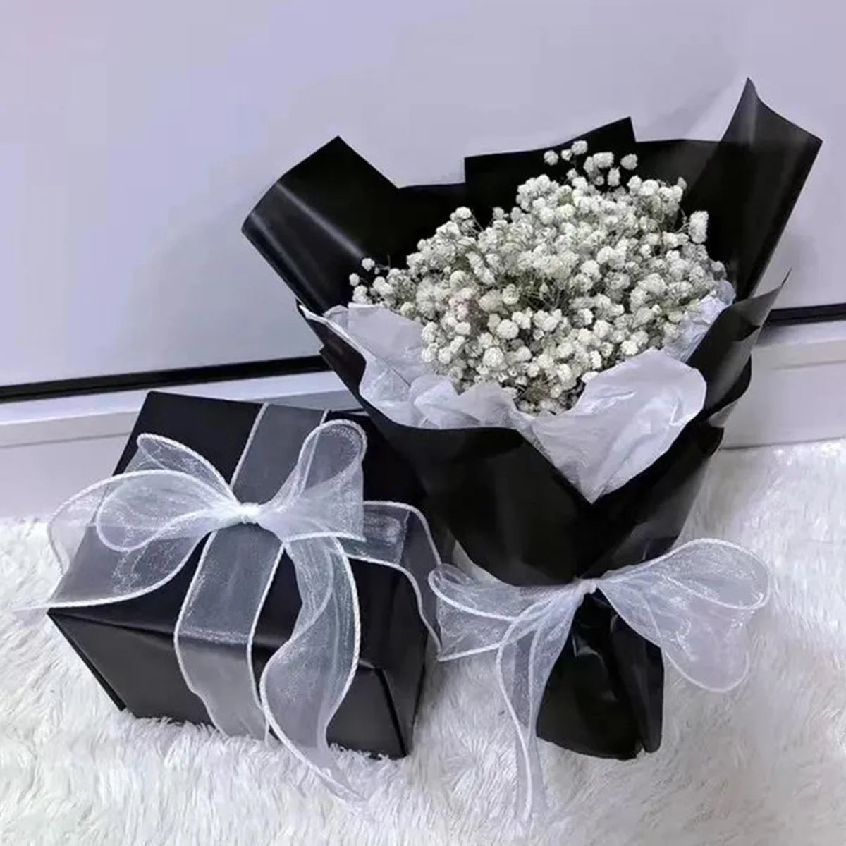 Ruban en organza transparent avec bordure dorée, 10 m, pour emballage cadeau, bouquet de mariée, décoration de Noël