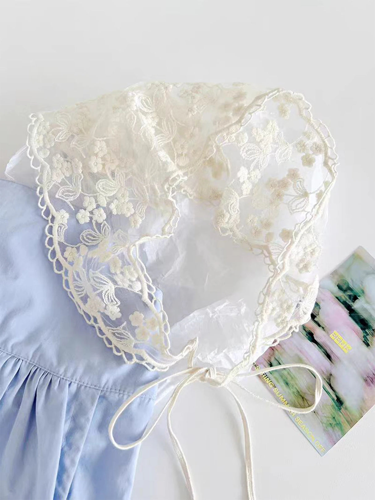 1 foulard triangulaire en dentelle rétro des années 1950, foulard brodé en dentelle, bandana floral au crochet pour femmes et filles