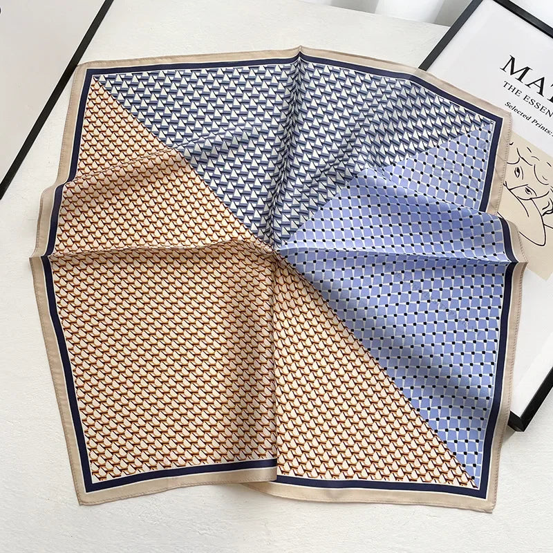 Neue schal frauen frühling gedruckt 100% echt seide schals wrap schal platz Foulard Büro Halstuch Hijab Pashmina bandana femme