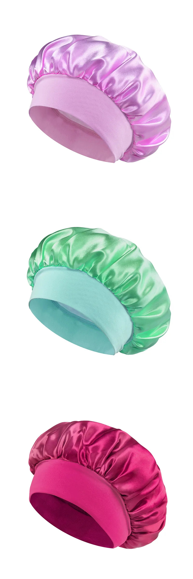 Soft Shower Caps Soft Silk Night Caps Hair Care Bonnet Nightcap for Women Beauty Salon Hair Care Hats Bathroom Products