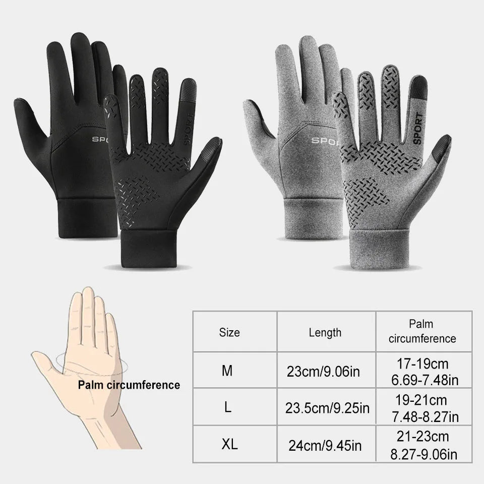 Gants de ski LOOGDEEL imperméables et coupe-vent pour l'hiver, cyclisme, course à pied, ski, gants de sport chauds, écran tactile, doigts complets, antidérapants