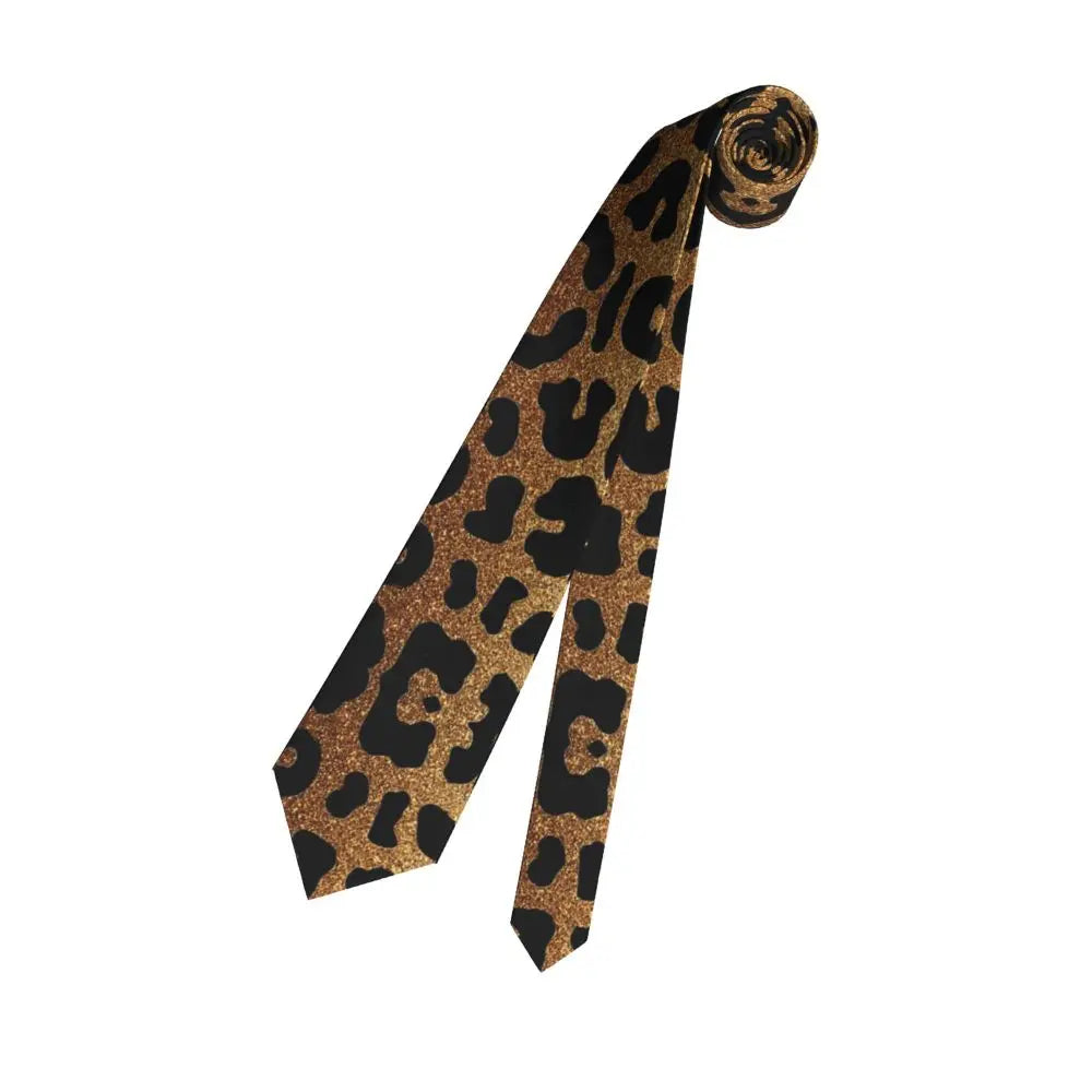 Cravates léopard pour hommes, soie et polyester, étroites, 8 cm, motif tigre, pour costumes, accessoires, fête de mariage, cosplay