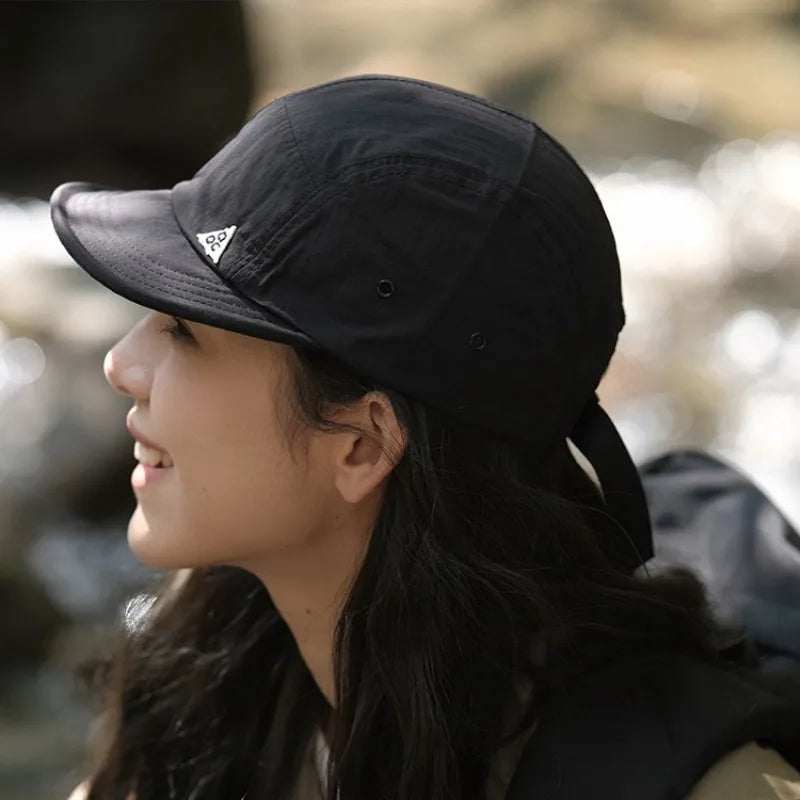 Casquette de baseball japonaise rétro à 5 panneaux pour femme, protection solaire, polyvalente, décontractée, souple, pour le printemps et l'été
