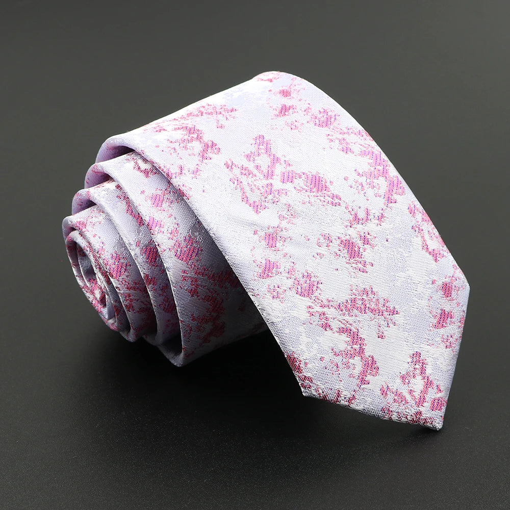 26 Styles Men's Jacquard Novelty Ties Skinny Floral Paisley Striped Necktie Business Narrow Suit Shirt Daily Wear Accessories