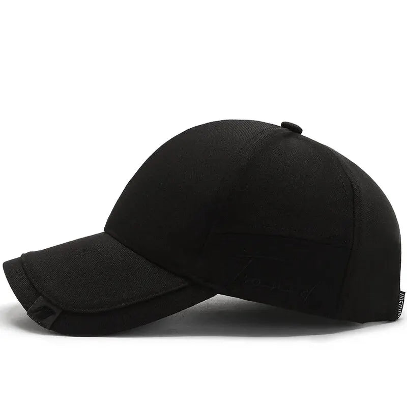 Casquette de baseball noire style coréen pour homme, style décontracté et polyvalent