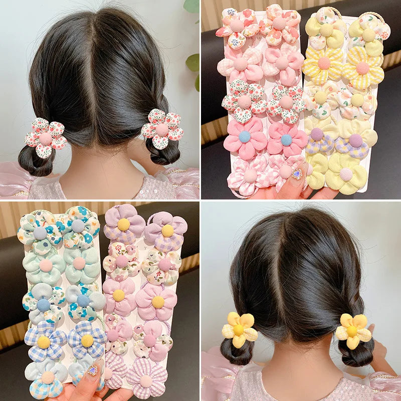 Lot de 10 chouchous en caoutchouc pour bébé fille, chouchous colorés et mignons pour queue de cheval