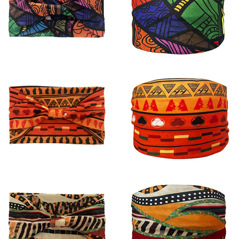 Boho Headbands For Women Fashion Wide Headscarf Bohemian Yoga Workout Head Bands Hair Accessories Band