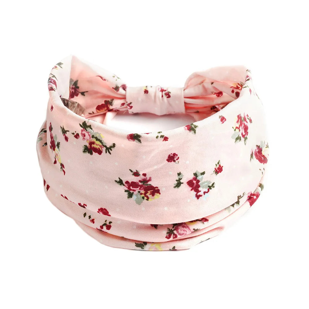 Bohemian Wide Cotton Stretch Headbands Women Headwrap Turban Headwear Bandage Hairbands Bandana Wide Headbands Hair Accessories