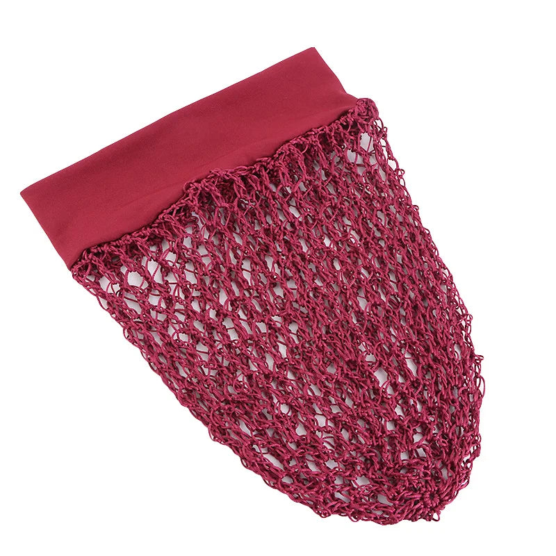 Women Stretchy Wide Band Crochet Hair Snood Mesh Net Wig Cap Head Cover Care Nightcap Pocket Wrap Dreadlock Headwear