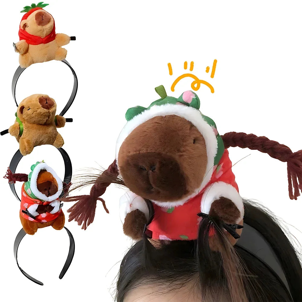 Headbands Summer Ladies Cute Face Wash Headband Funny Plush Hair Bands Hair Accessories Newborn Baby Props Children's Gifts