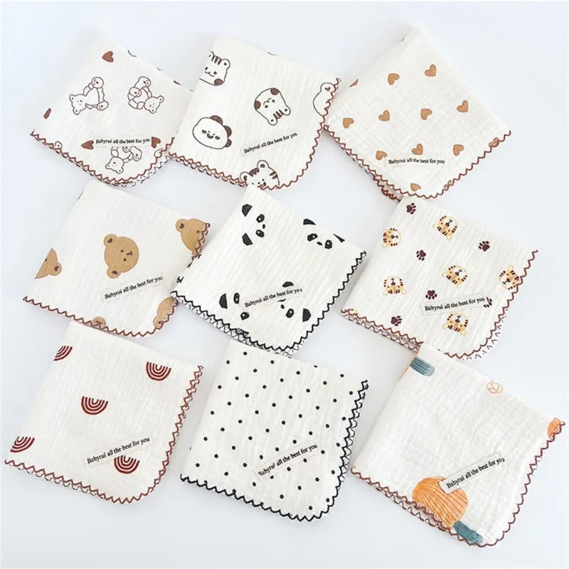 Cotton Towel Newborn Baby Items Muslin Baby Bibs Handkerchief Soft Saliva Towel Feeding Burp Cloths Facecloth