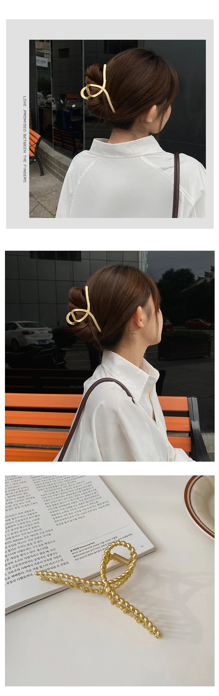 GoldHollow Geometric Hair Clips Metal Hair Claw Cross Hairclip Headband Hairpin Sliver Hair Crab Women Fashion Hair