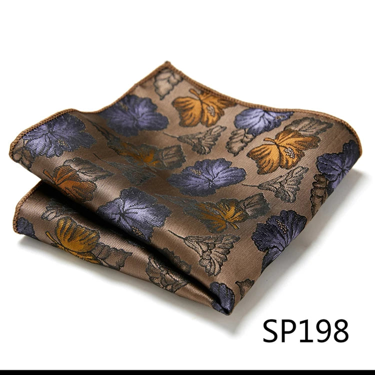 Pocket Square Handkerchief Nice Handmade Woven 100% Silk Hanky Pocket Square Printed hombre Pink Office Clothing accessories