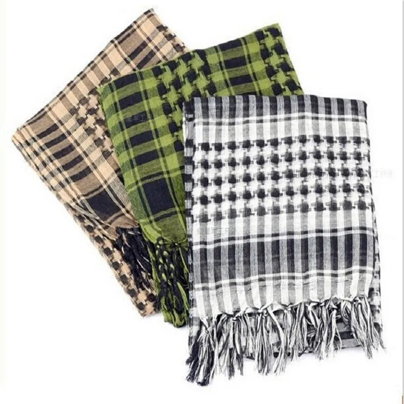 Écharpe tactique légère unisexe à franges pour le désert arabe, écharpe tactique douce pour hommes et femmes, turban militaire, châle, douleur militaire Airsoft