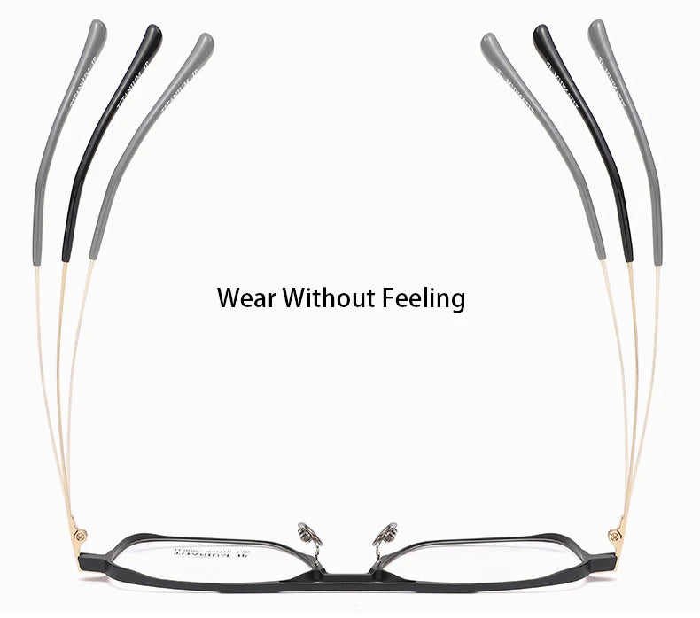 Light Pure Titanium Frames Retro Polygon Spectacle Pilot Ultra Double Bridge Customized Optical Prescription Eyeglasses Man