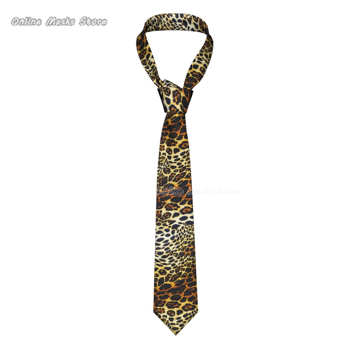 Cravates léopard pour hommes, soie et polyester, étroites, 8 cm, motif tigre, pour costumes, accessoires, fête de mariage, cosplay
