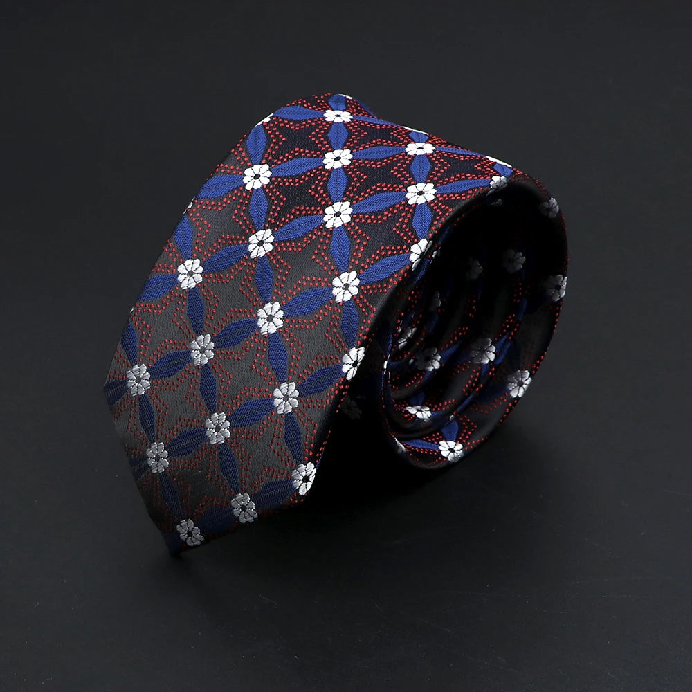 26 Styles Men's Jacquard Novelty Ties Skinny Floral Paisley Striped Necktie Business Narrow Suit Shirt Daily Wear Accessories
