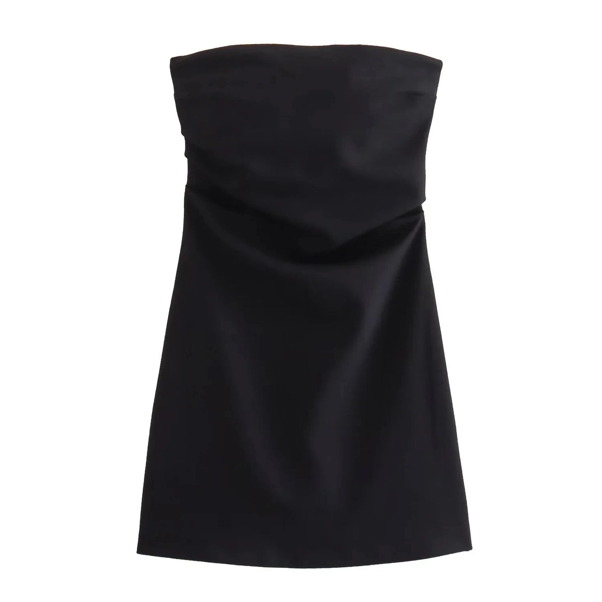 TRAF Dress Women Off Shoulder Corset Short Dresses Ruched Backless Blue Black White Dress Woman Sexy Bodycon Party Dresses