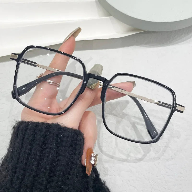 Anti Blue Light Blocking Glasses Oversized Square Reading Glasses for Women Men TR Frame High-definition Presbyopia Eyewear
