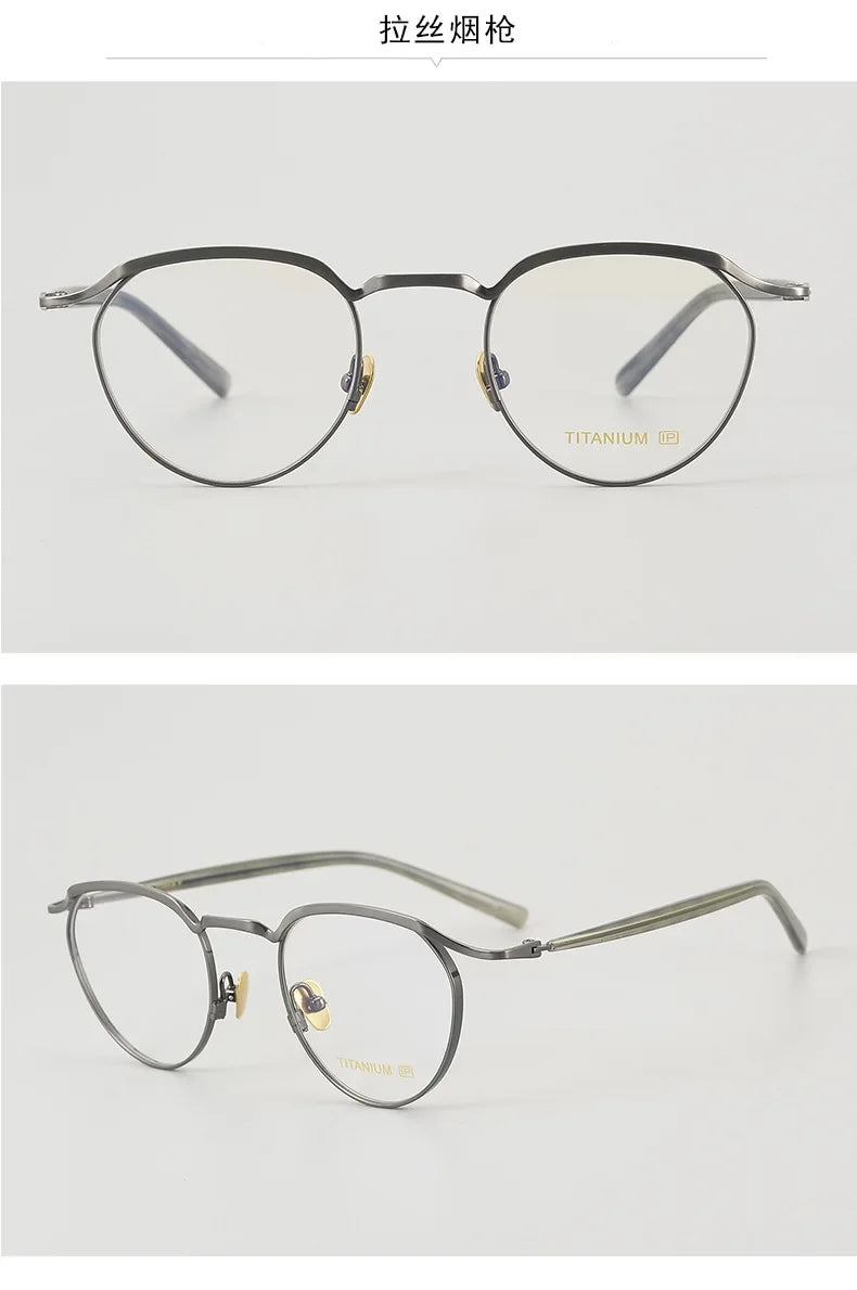 Top Quality Acetate Titanium Optical Glasses Frame Luxury Vintage Computer Eyeglasses Designer Ultra-Light Eyewear