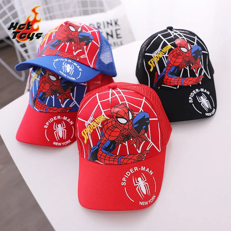 HotToys Spiderman Baseball Cap Boys Girls Hats Superhero Peripheral Sunhat Childrens Birthday Gift Cosplay Props Fashion Caps