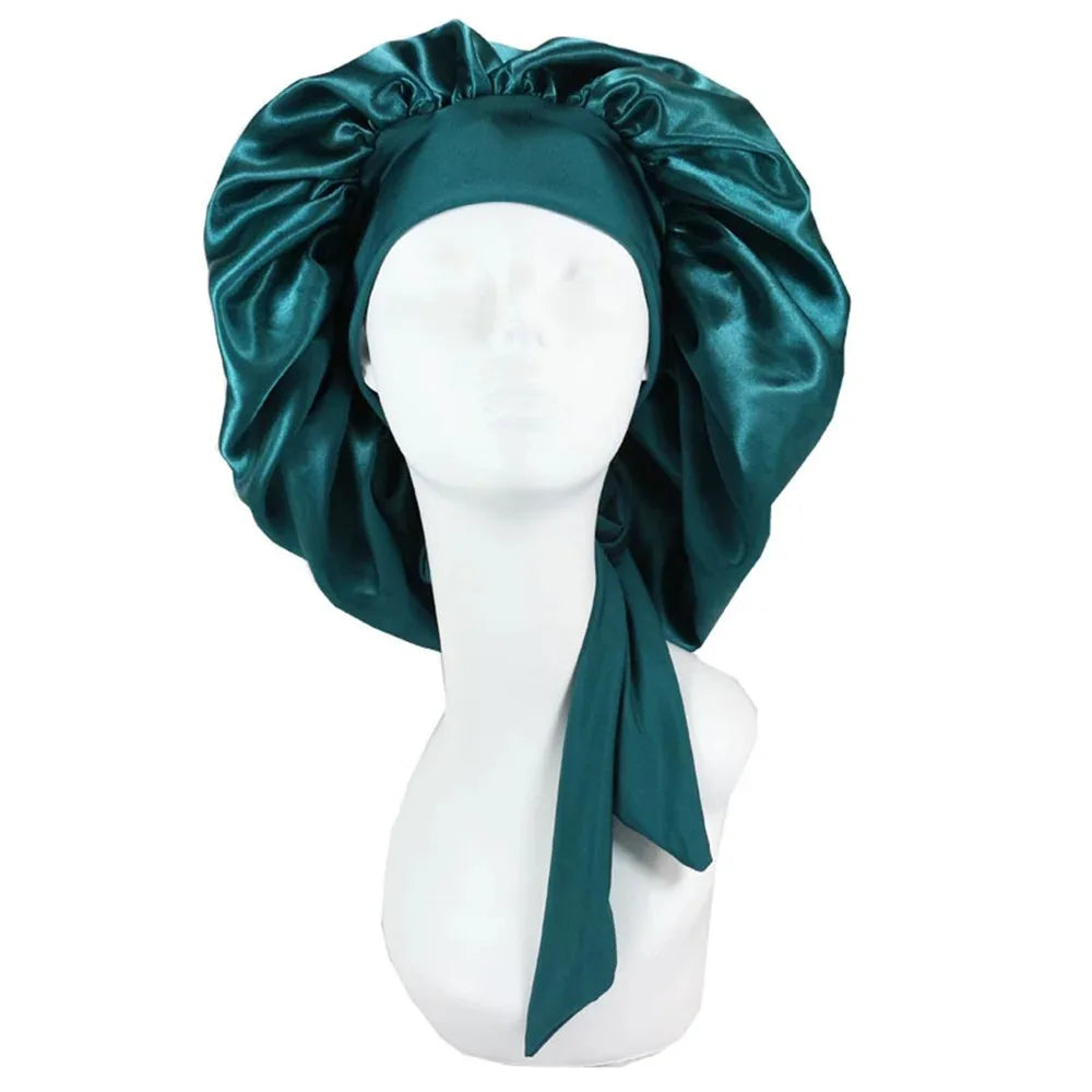 Bonnet de nuit en satin pour femme et homme, bonnet de nuit unisexe, bonnet de douche