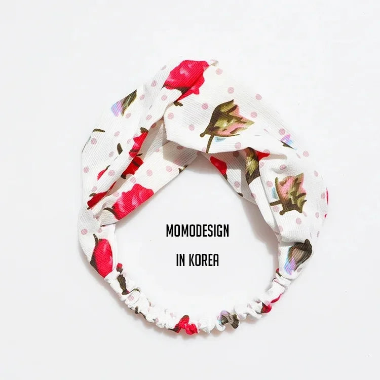 Clearance Fresh Colorful Turban Headbands Women Spring Summer Chiffon Headband Head Wrap Wide Lattice Hairband Hair Accessories