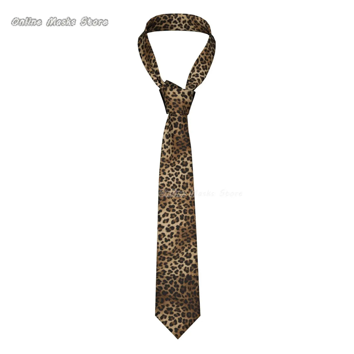 Cravates léopard pour hommes, soie et polyester, étroites, 8 cm, motif tigre, pour costumes, accessoires, fête de mariage, cosplay