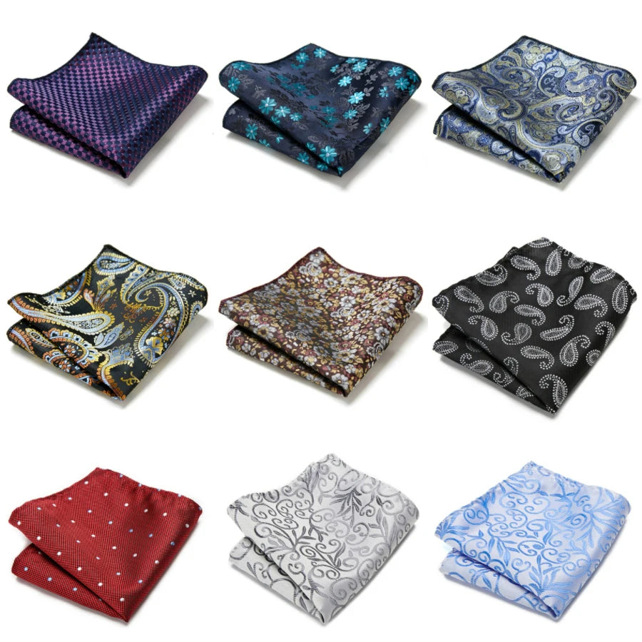 Pocket Square Handkerchief Nice Handmade Woven 100% Silk Hanky Pocket Square Printed hombre Pink Office Clothing accessories