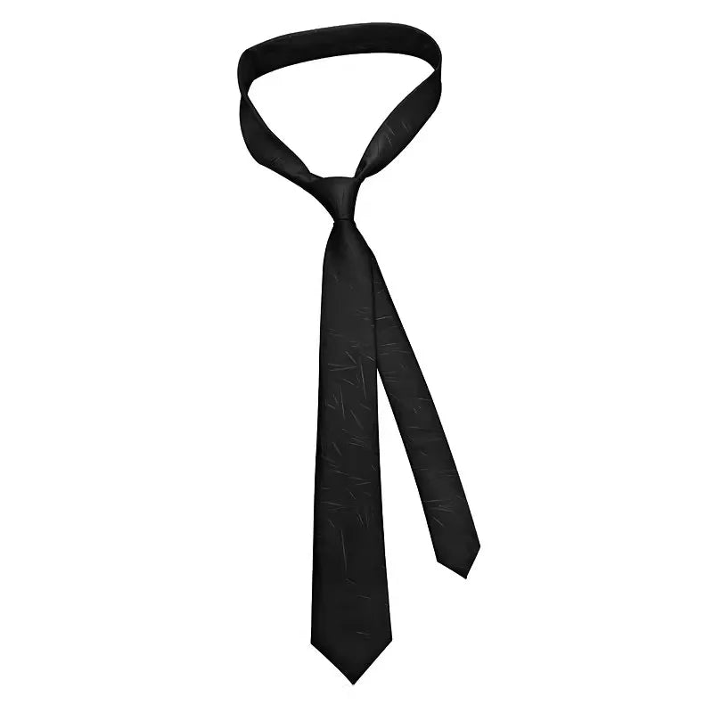 Cravate de luxe fine et étroite pour homme, 6 cm, noire, unie, à pois, rayée, en jacquard, idéale pour les soirées d'affaires