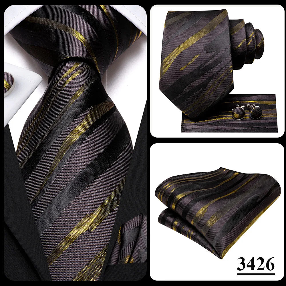Hi-Tie Cravate de mariage en soie pour homme, motif cachemire, couleur unie, rose, corail, design tendance, qualité, mouchoir, bouton de manchette, fête d'affaires